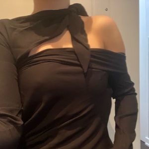 NWT SILK BLACK VERSACE DRESS sz 38